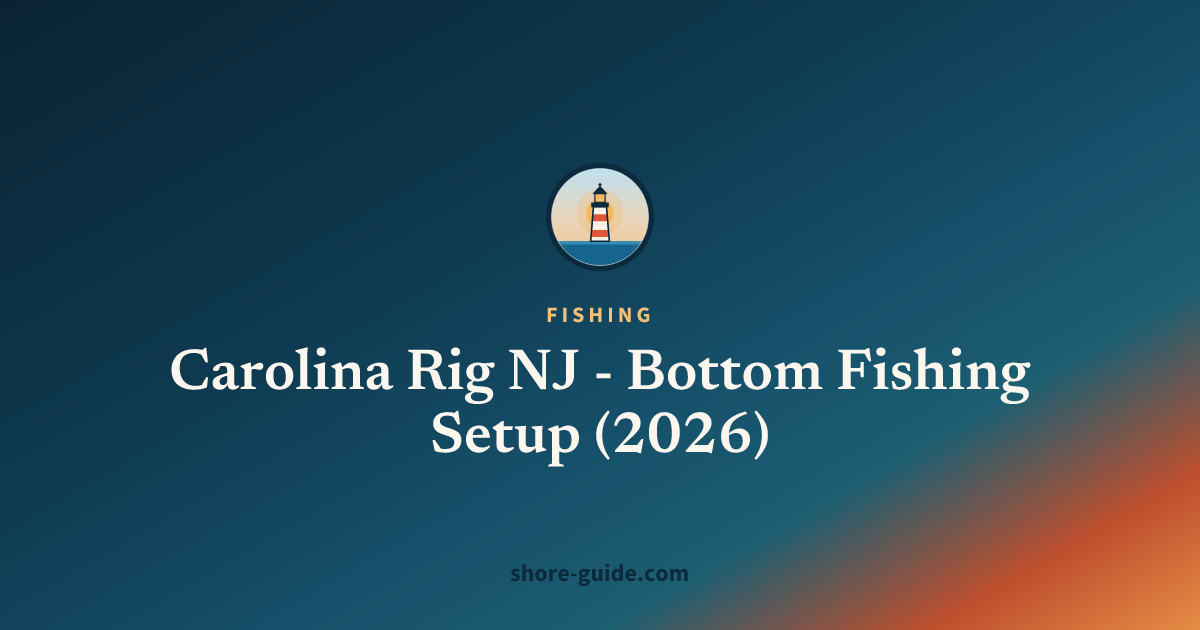 Carolina Rig NJ - Bottom Fishing Setup (2026)